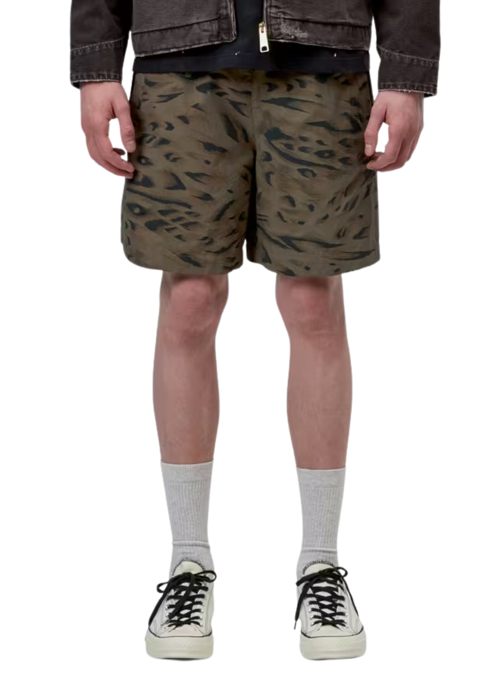 Carhartt WIP - Travon Short - Duck Feather Print - Cypress/Black