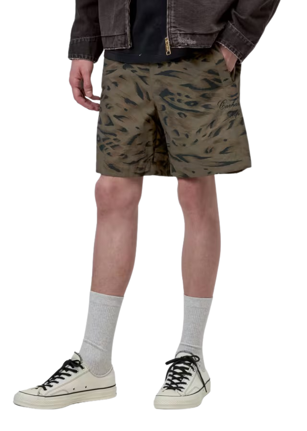 Carhartt WIP - Travon Short - Duck Feather Print - Cypress/Black