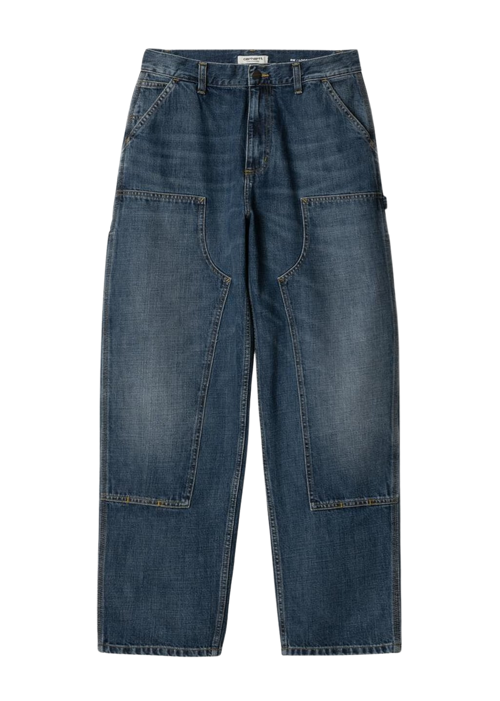 Carhartt WIP - W' Brandon Double Knee Pant - Blue - Dark Used Wash - Hardpressed Print Studio Inc.