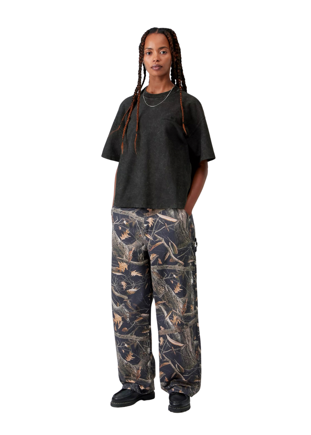 Carhartt WIP - W' S/S Lambert T-Shirt - Black Moon Wash