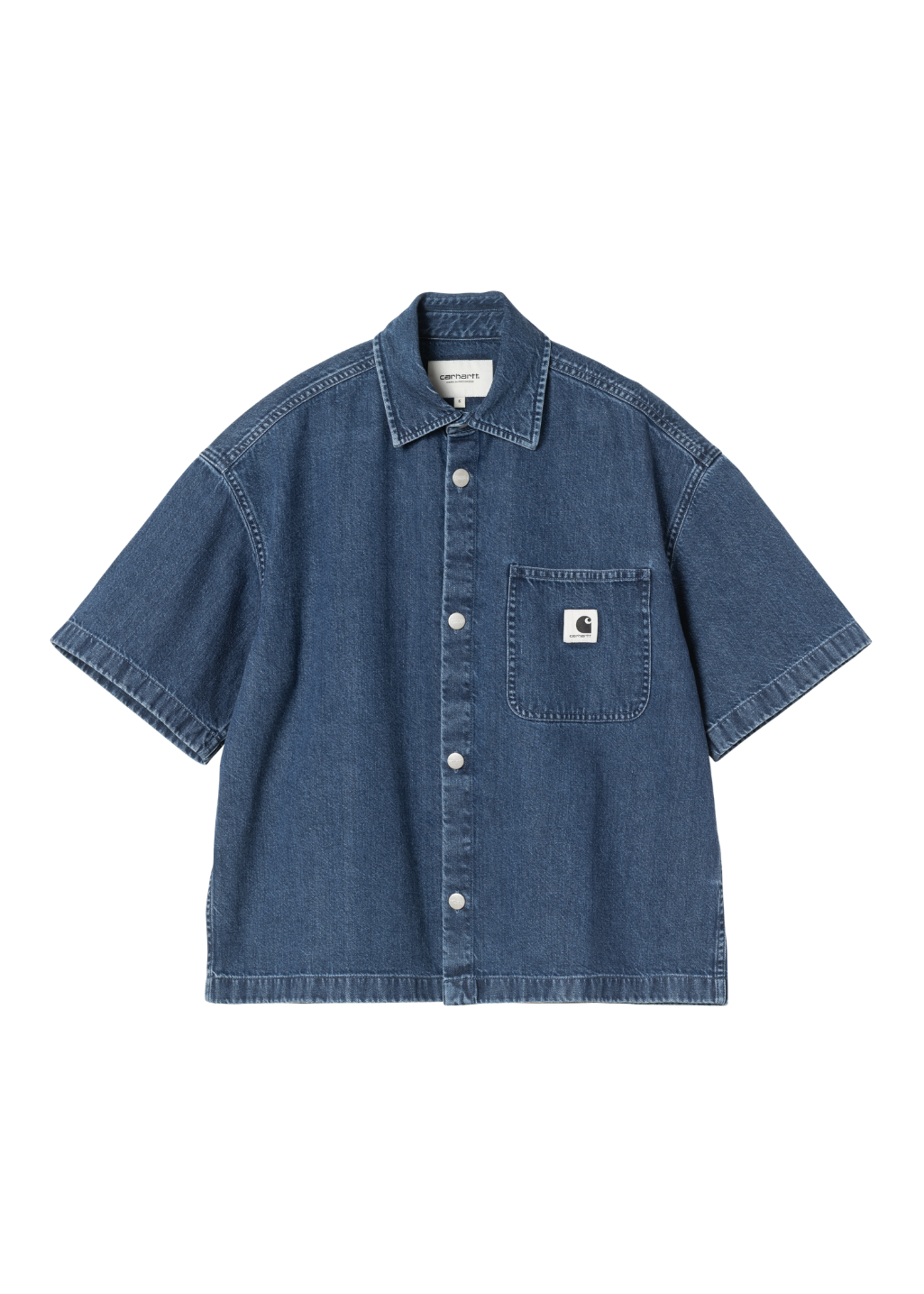 Carhartt WIP - W' S/S Lovilia Shirt - Blue Stone Washed - Hardpressed Print Studio Inc.