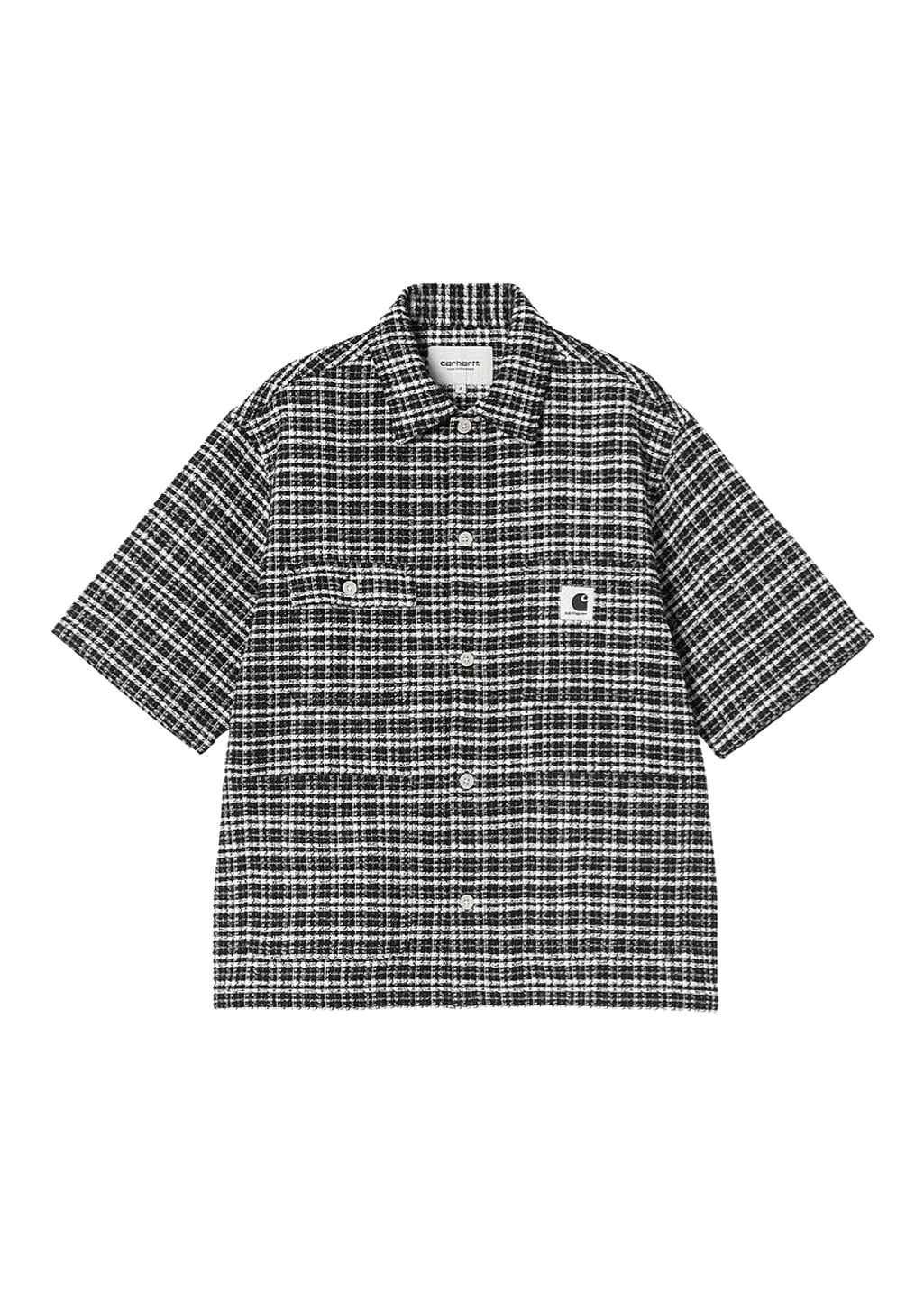 Carhartt WIP - W' S/S Michigan Shirt Cotton Waffle - Kander Check/Black - Hardpressed Print Studio Inc.