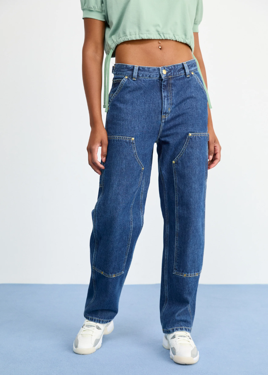 Carhartt WIP W Nashua Double Knee Pant Smith Denim 13.5 oz Blue Stone Washed 31 Women