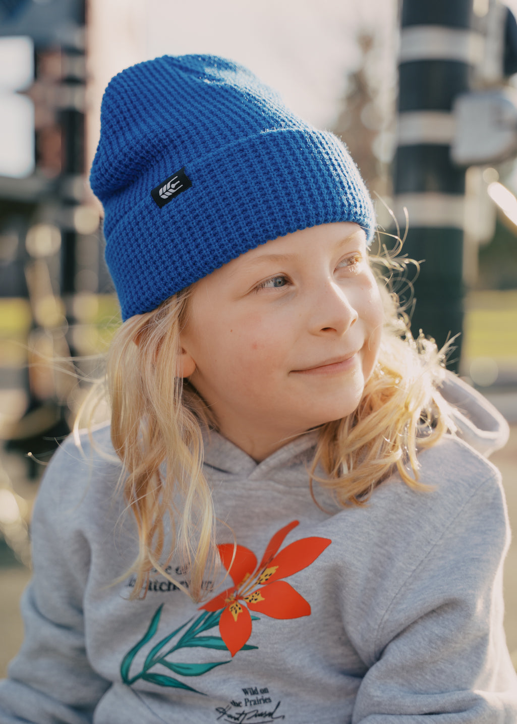 Waffle Knit Toque | Cobalt Blue | Kids | Hardpressed Print Studio Inc.
