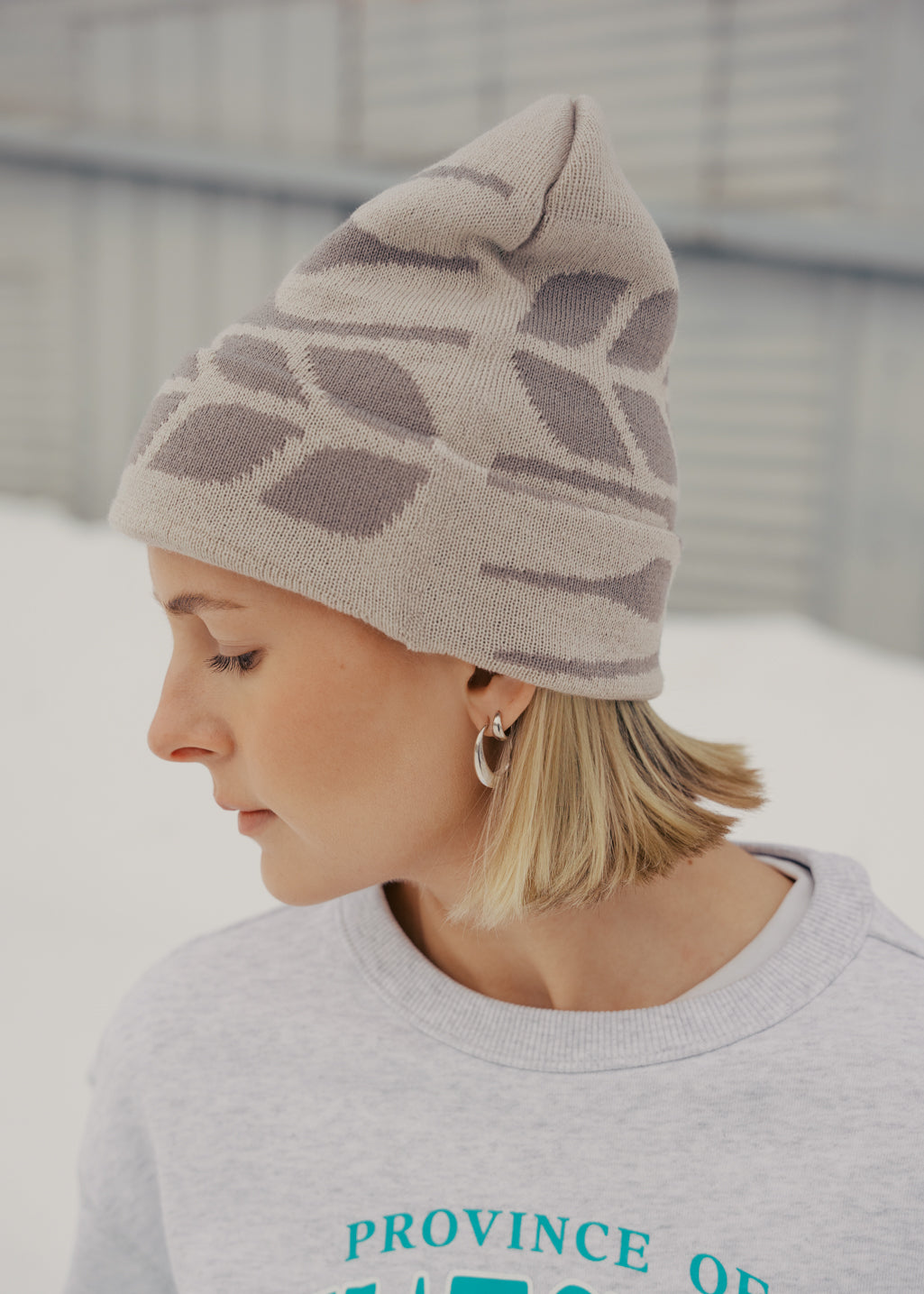 Grain Pattern Toque | Stone | Adult