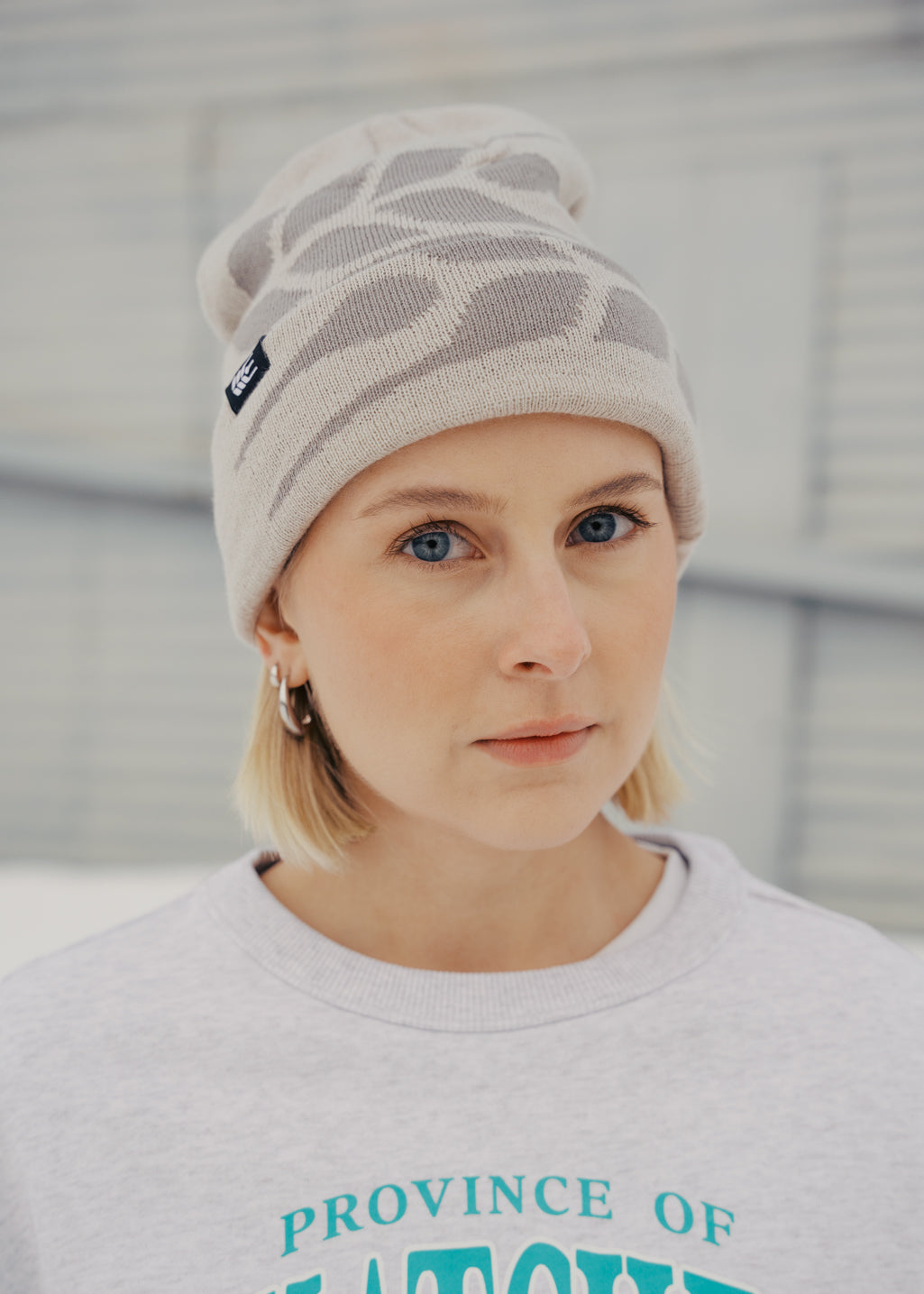 Grain Pattern Toque | Stone | Adult