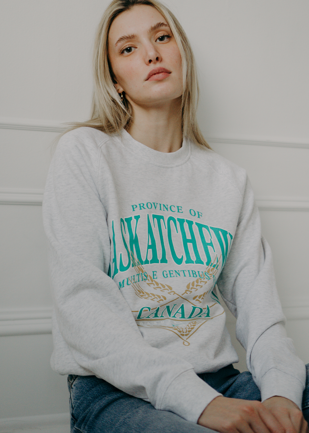 Lost & Found Crewneck | White Heather | Unisex - Hardpressed Print Studio Inc.