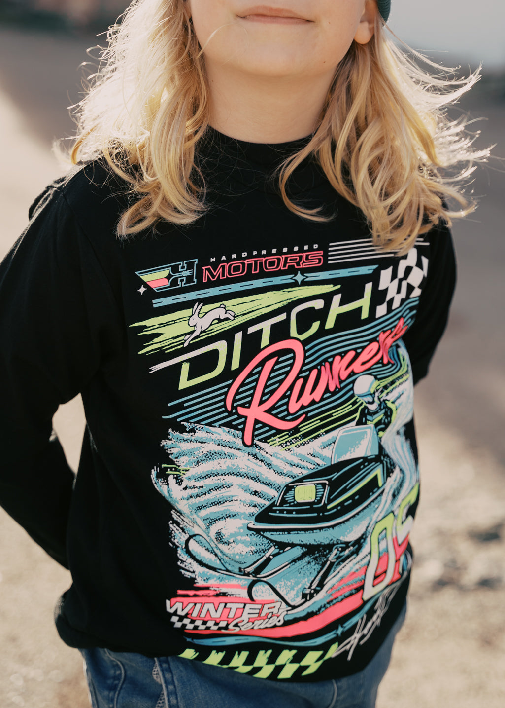 Ditch Runners Long Sleeve | Black | Kids