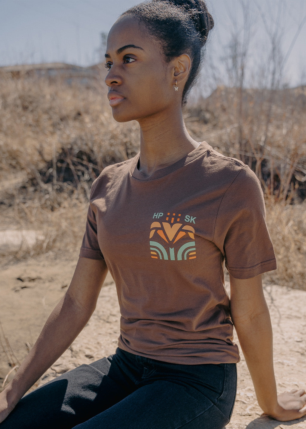 Western Lily Crest Tee | Topsoil | Unisex - Hardpressed Print Studio Inc.