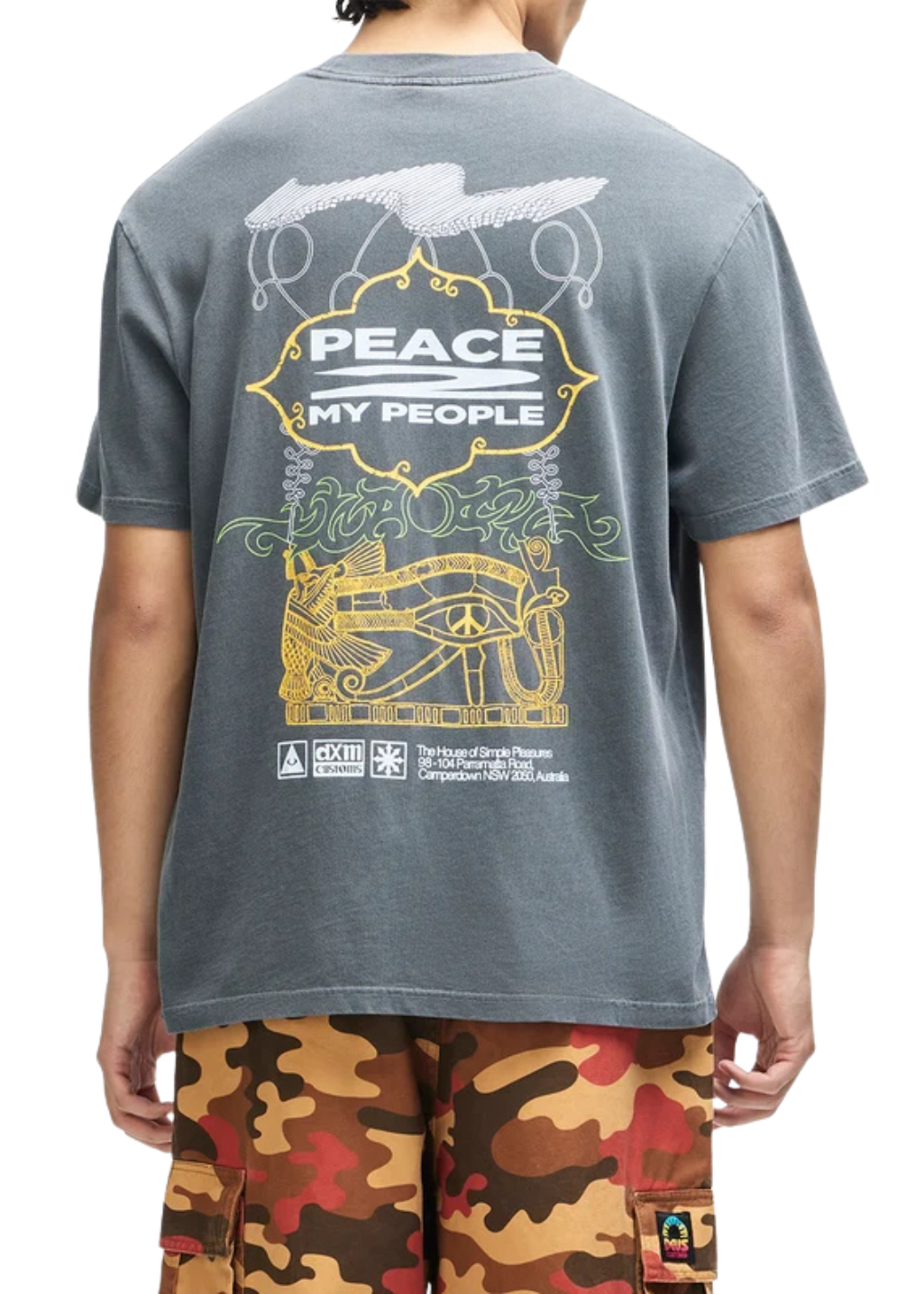 Deus Ex Machina - Easy Peacey Tee - Anthracite Grey