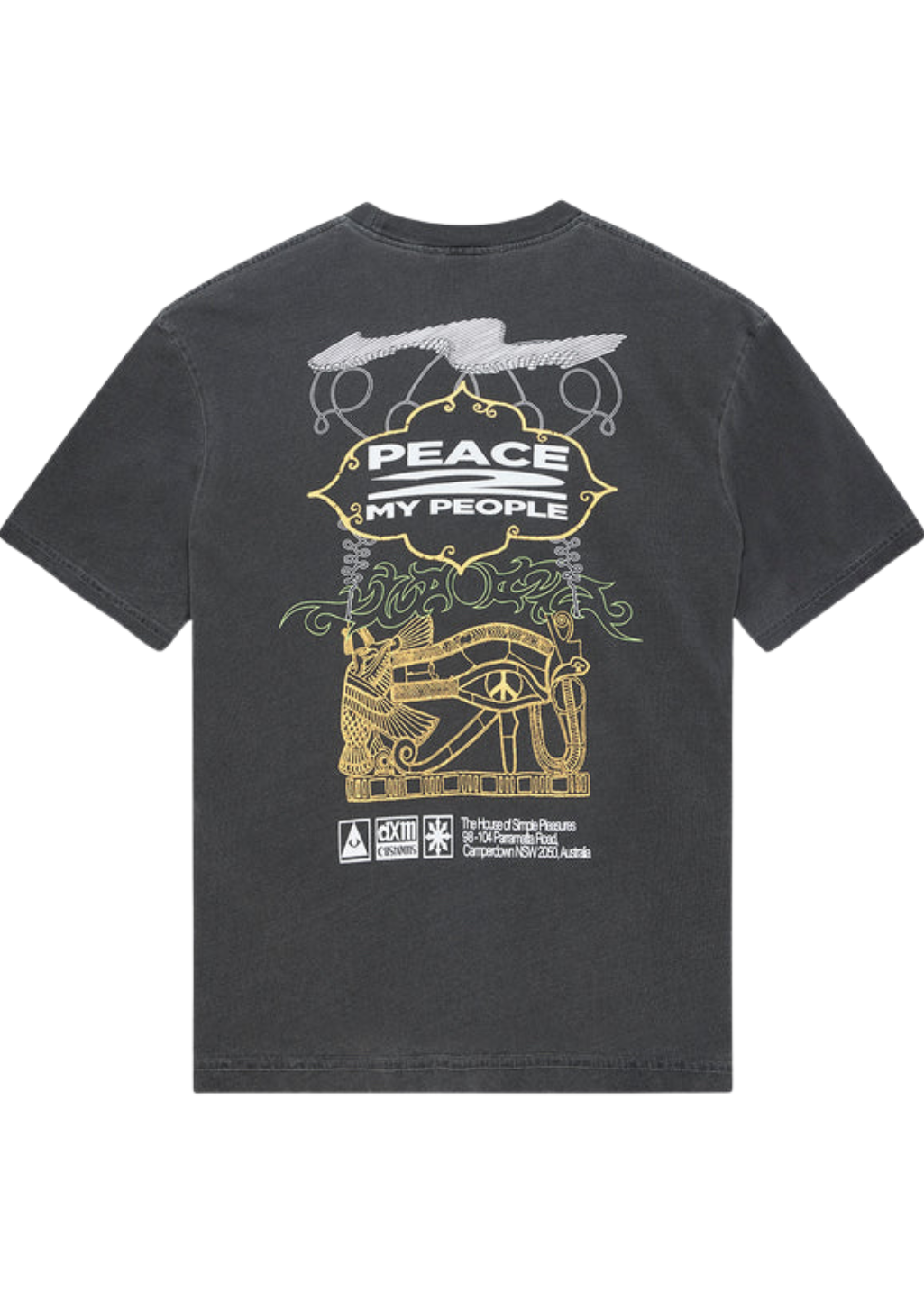 Deus Ex Machina - Easy Peacey Tee - Anthracite Grey