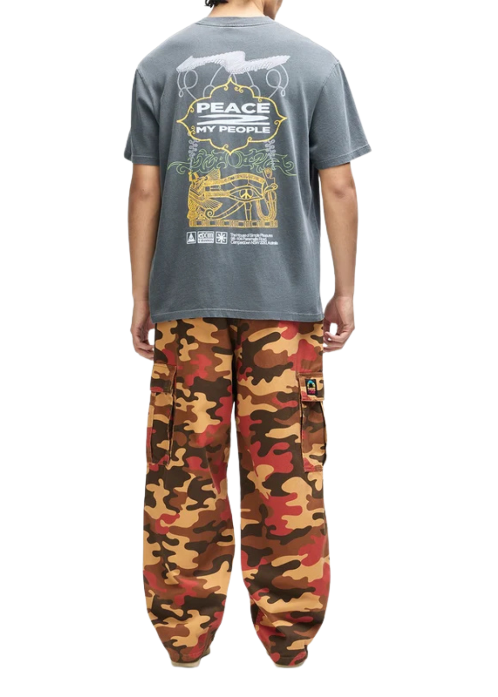 Deus Ex Machina - Easy Peacey Tee - Anthracite Grey