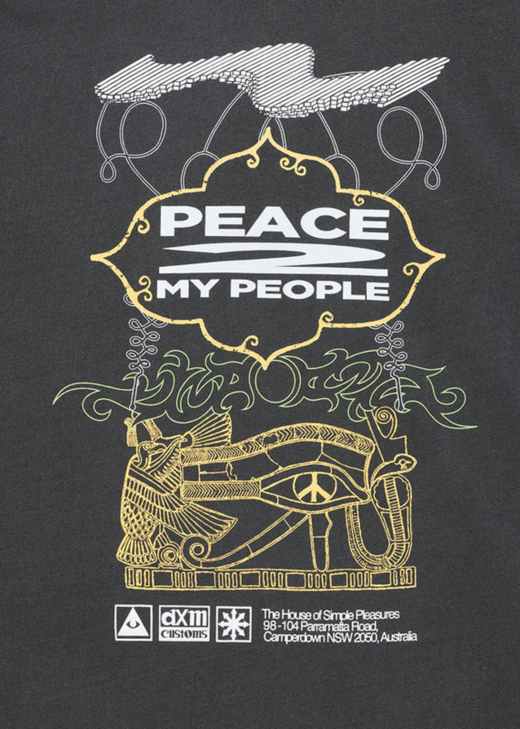Deus Ex Machina - Easy Peacey Tee - Anthracite Grey