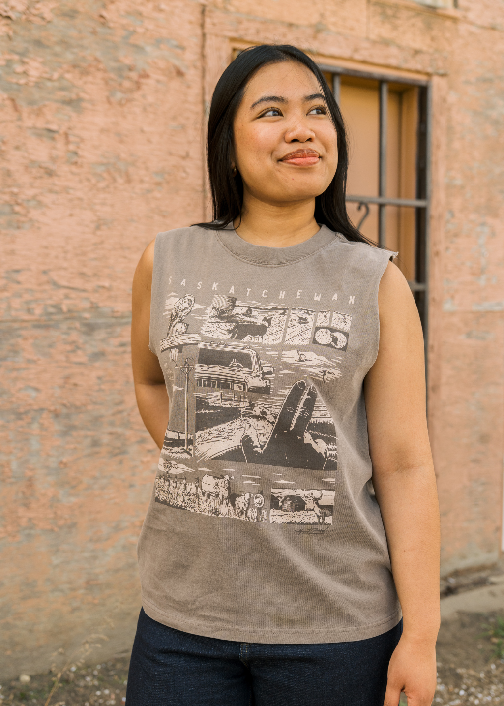 Easy Living Tank | Vintage Grey | Ladies - Hardpressed Print Studio Inc.
