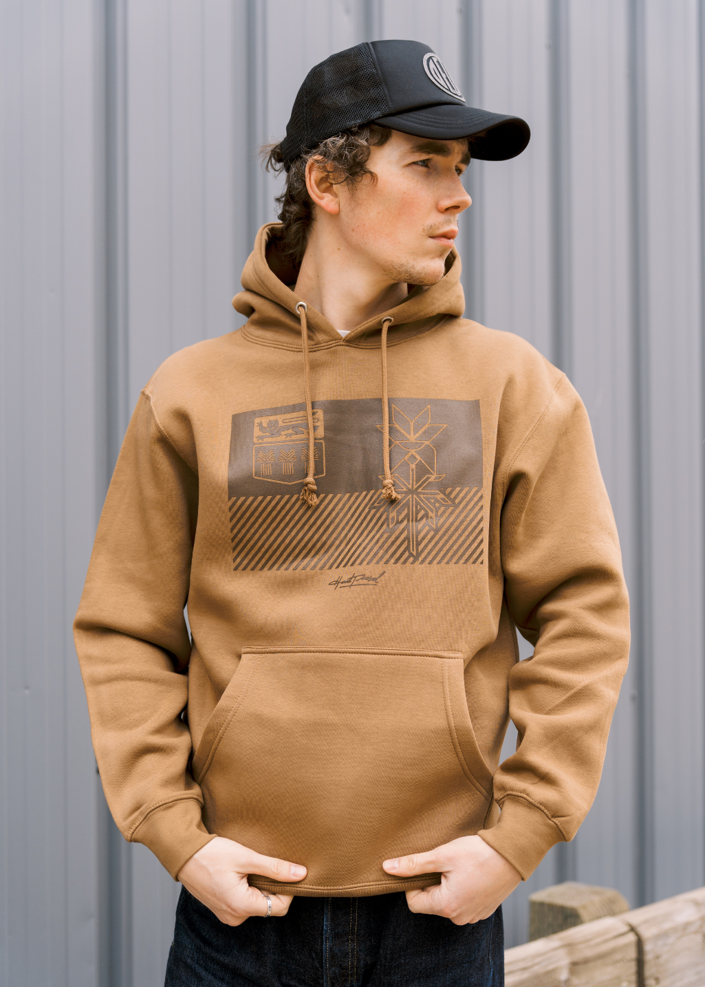 Flag Sweater | Caramel | Unisex - Hardpressed Print Studio Inc.