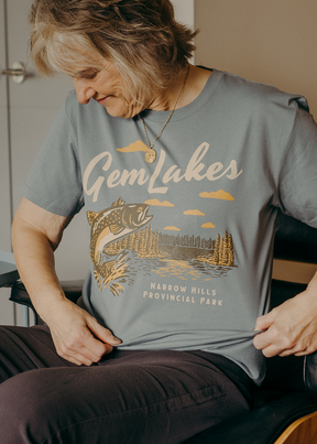 Gem Lakes Tee | Lakewater | Unisex - Hardpressed Print Studio Inc.