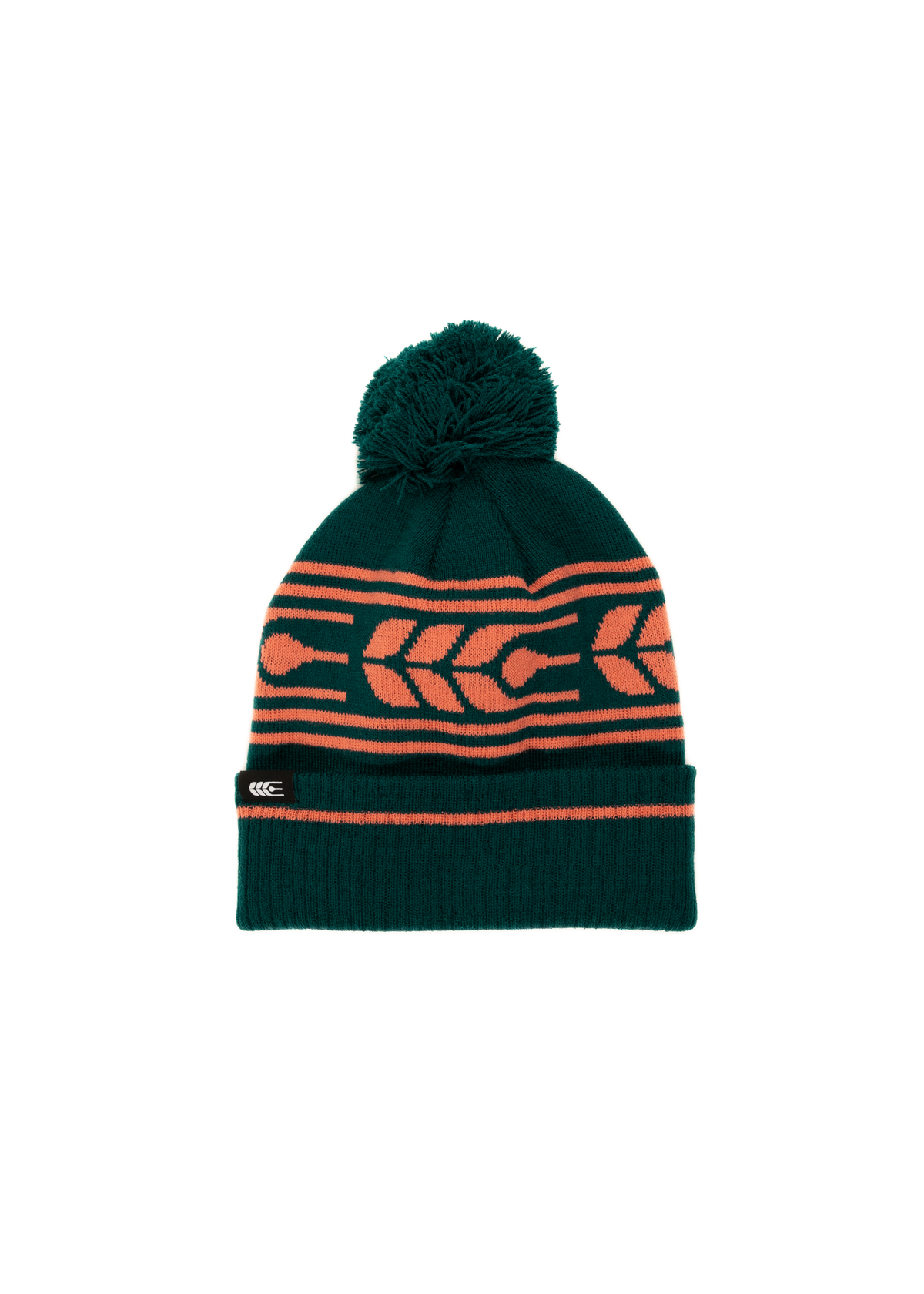 Grain Pom Toque | Spruce/Coral | Adult