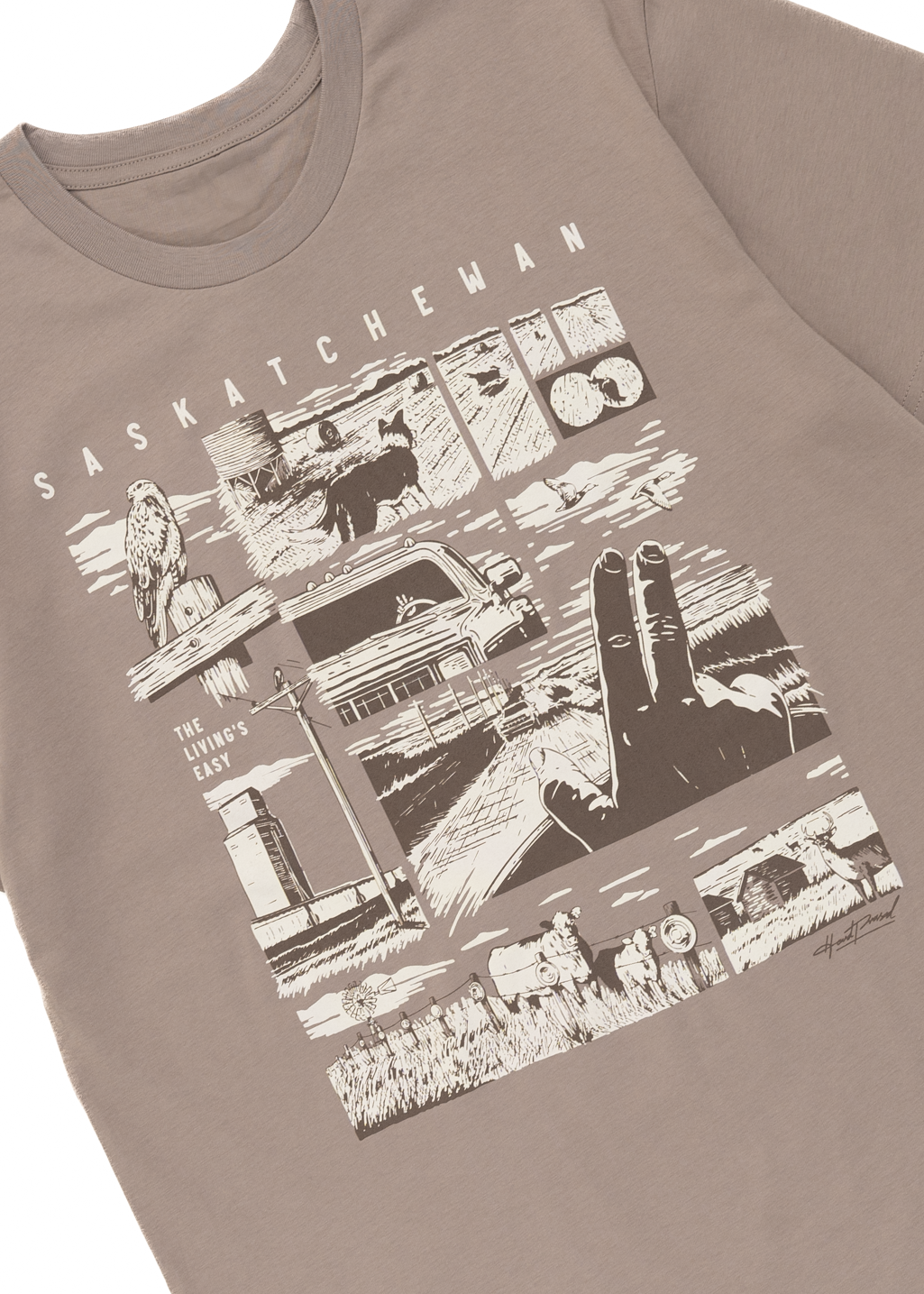 Easy Living Tee | Clay | Unisex - Hardpressed Print Studio Inc.