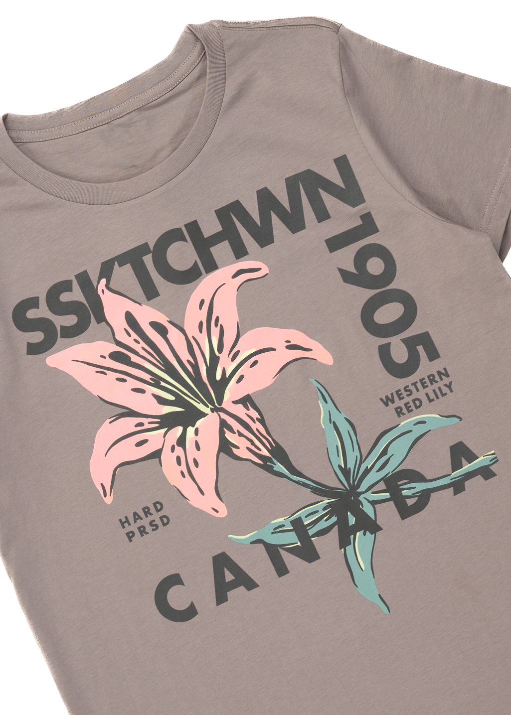 Faded Lily Tee | Clay | Unisex and Ladies - Hardpressed Print Studio Inc.