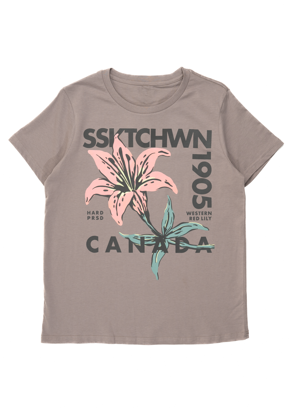 Faded Lily Tee | Clay | Unisex and Ladies - Hardpressed Print Studio Inc.