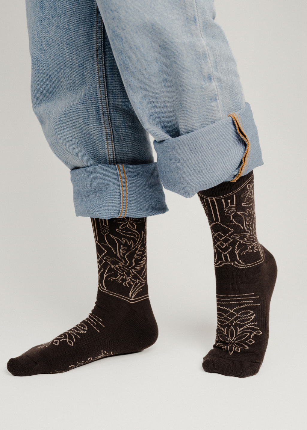 Wild West Socks | Mud - Hardpressed Print Studio Inc.