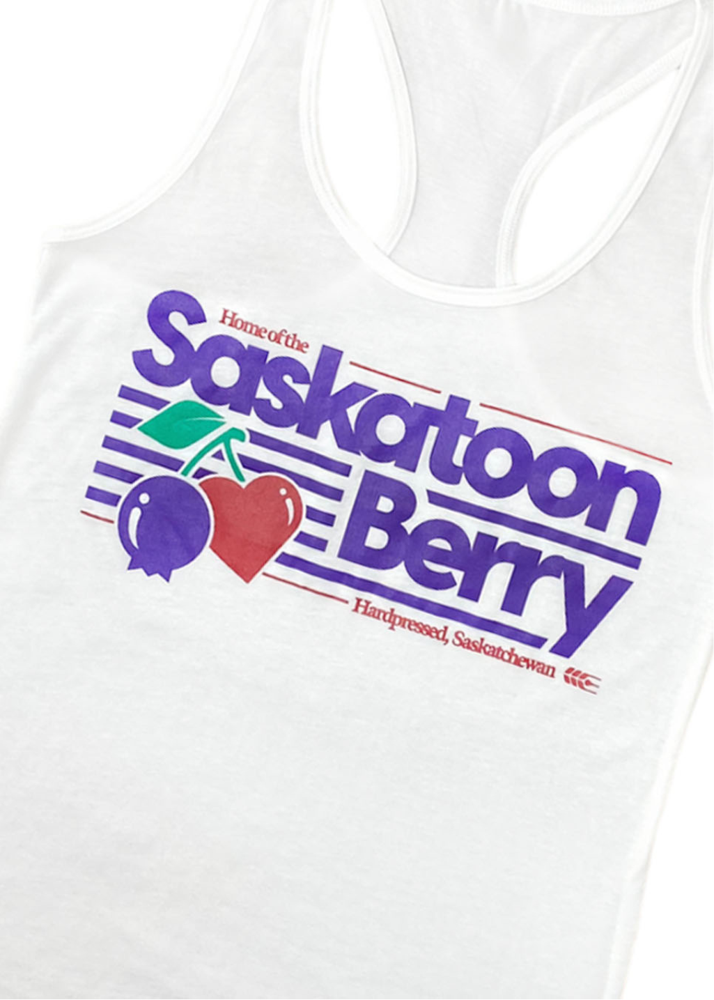 Berry Heartland Tank | White | Ladies - Hardpressed Print Studio Inc.