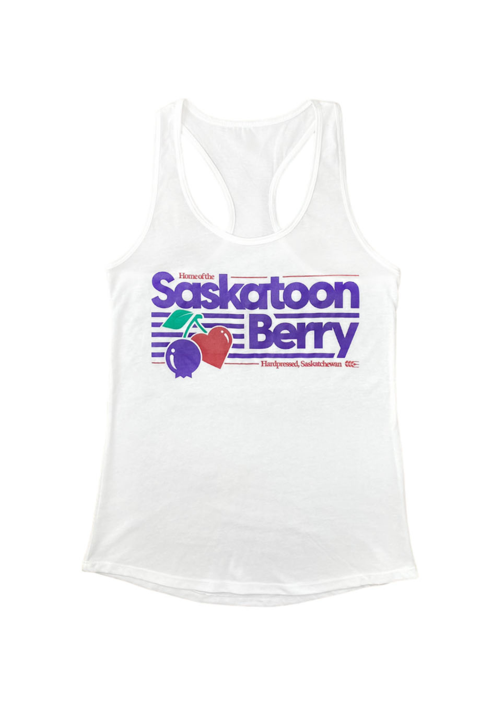 Berry Heartland Tank | White | Ladies - Hardpressed Print Studio Inc.