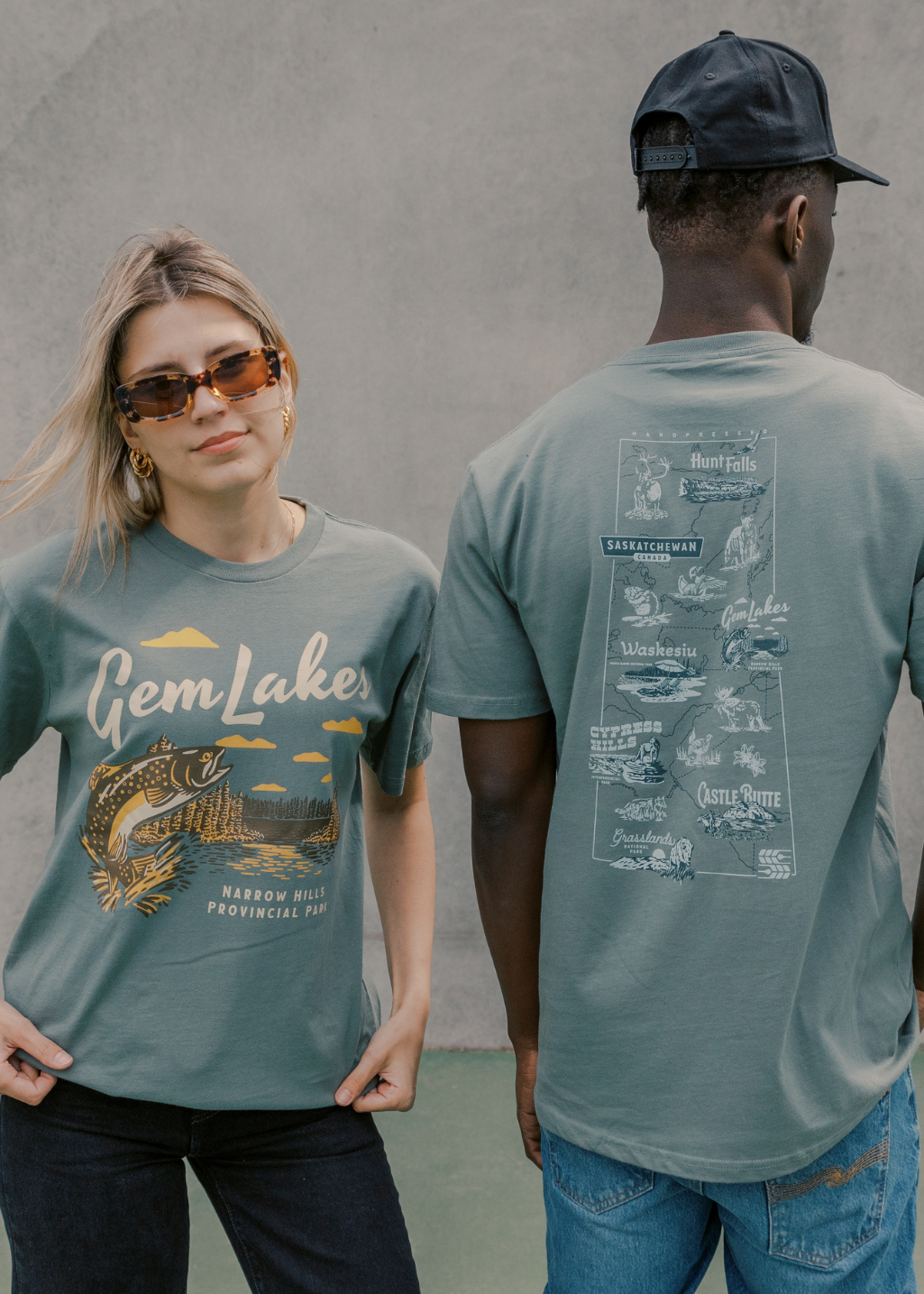 XS, S & 3XL | Gem Lakes Tee | Sage | Unisex