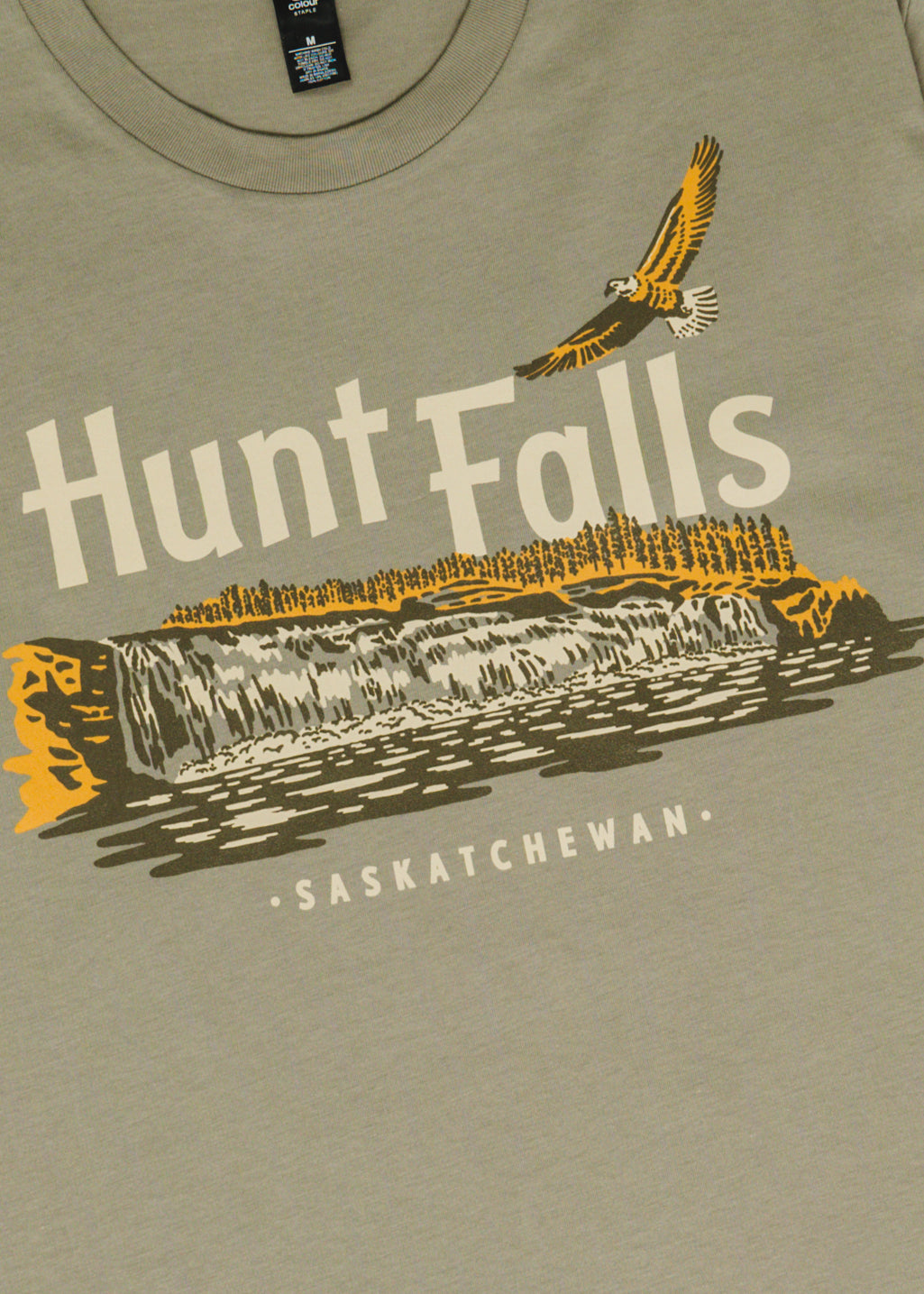 Hunt Falls Tee | Moss | Unisex - Hardpressed Print Studio Inc.