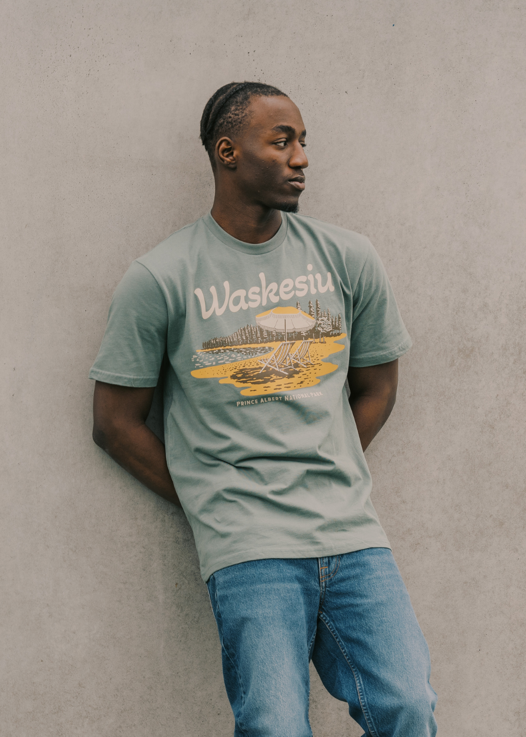 S, M & XL-3XL | Waskesiu Tee | Sage | Unisex