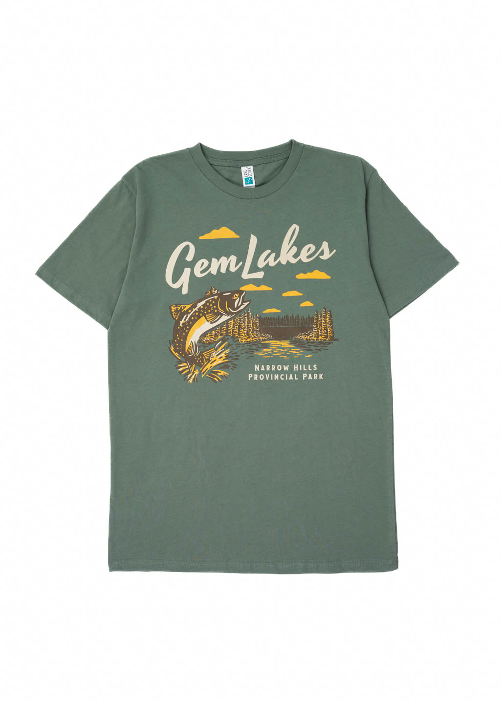 XS, S & 3XL | Gem Lakes Tee | Sage | Unisex