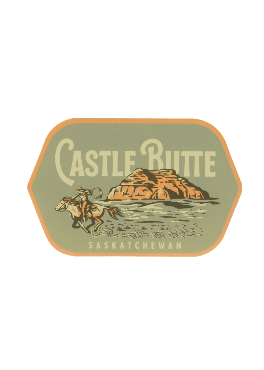 Castle Butte Sticker - Hardpressed Print Studio Inc.
