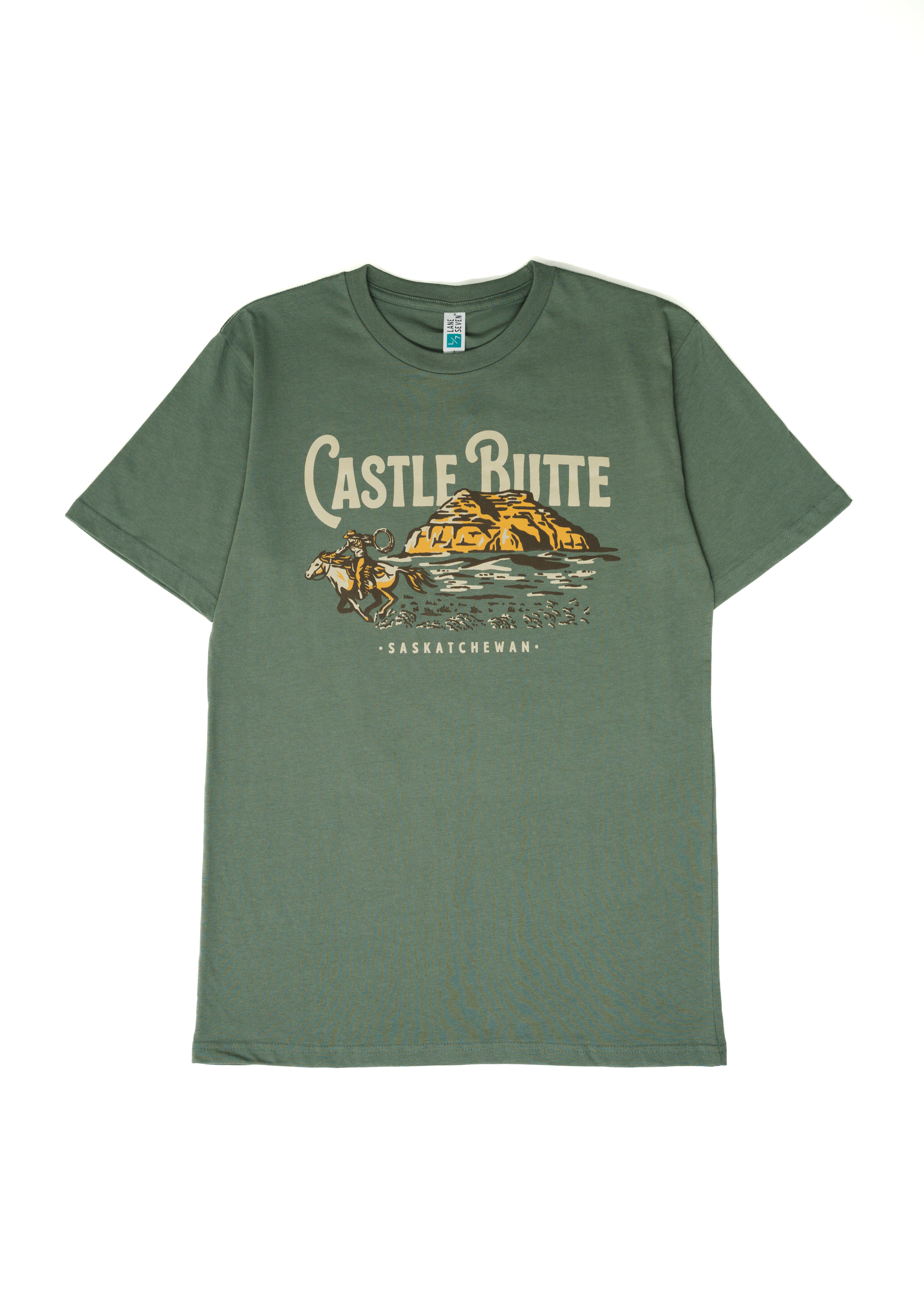 Castle Butte Tee | Sage | Unisex - Hardpressed Print Studio Inc.