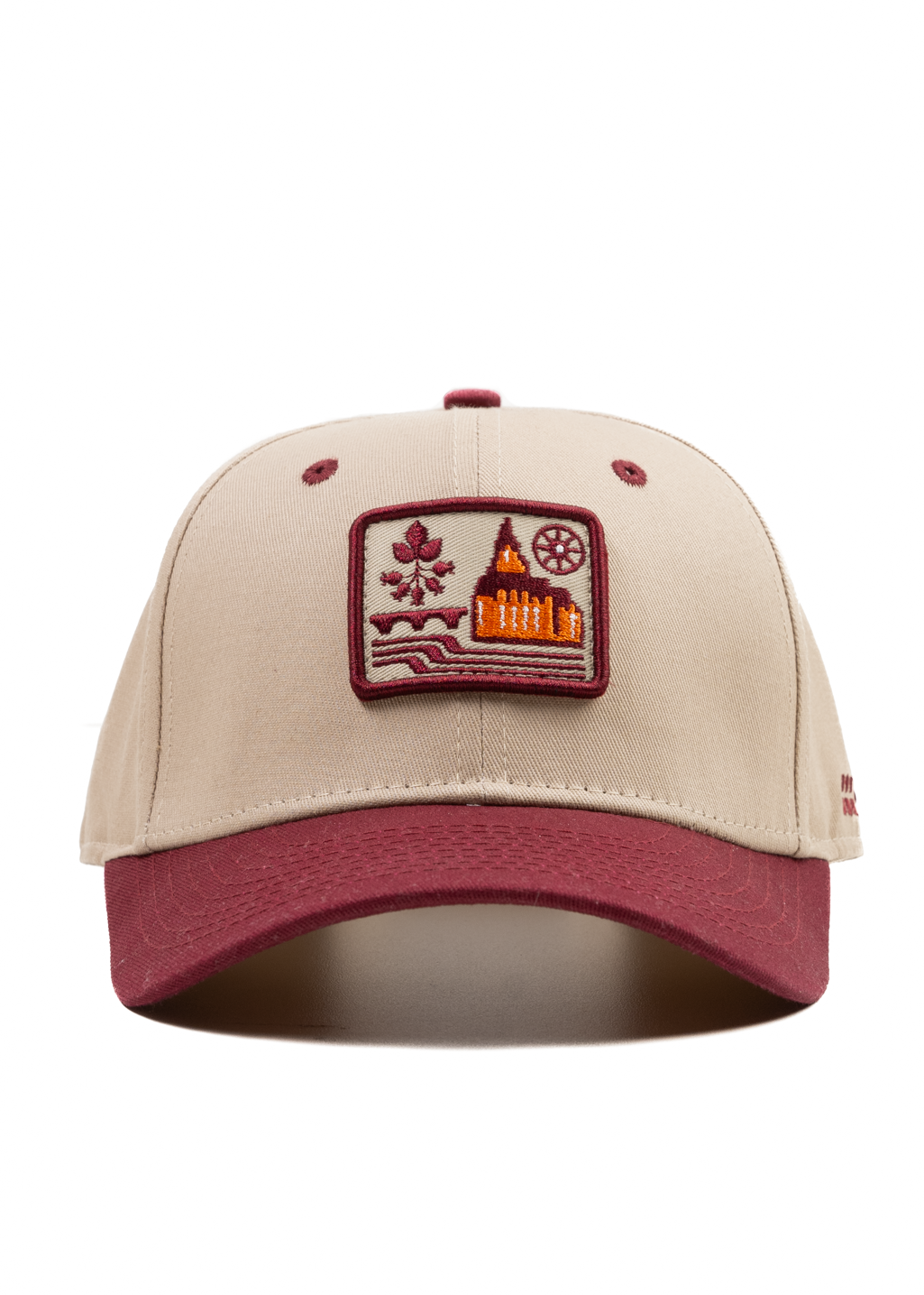 Civic Emblem Snapback | Sand/Maroon