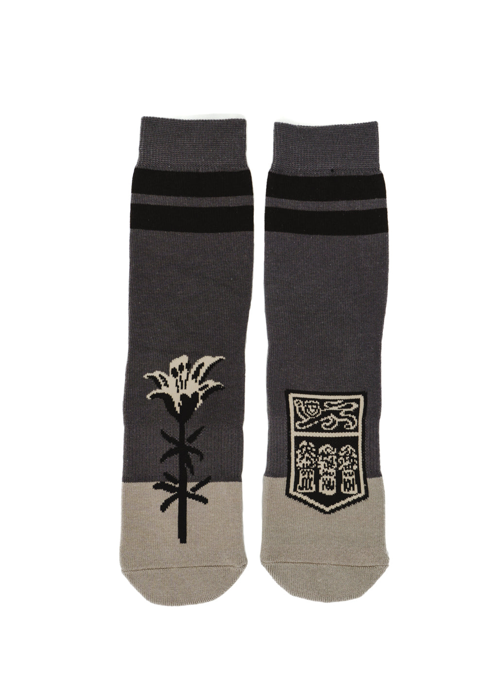 Crest Socks | Grey Tones - Hardpressed Print Studio Inc.
