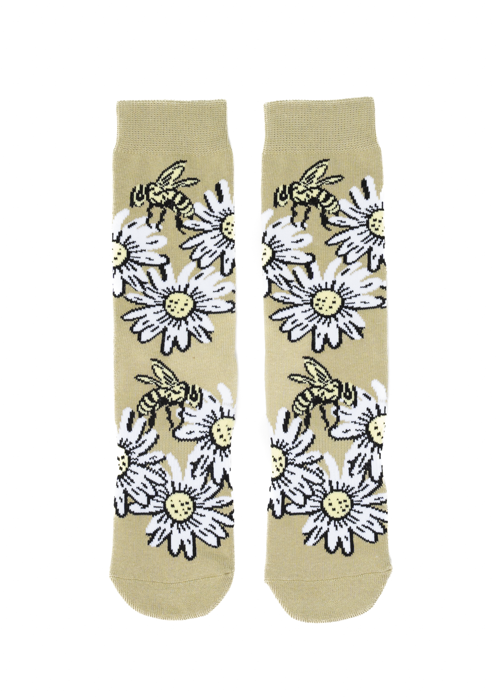Daisy Field Socks | Honeydew - Hardpressed Print Studio Inc.