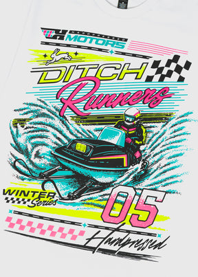 Ditch Runners Tee | White | Unisex - Hardpressed Print Studio Inc.