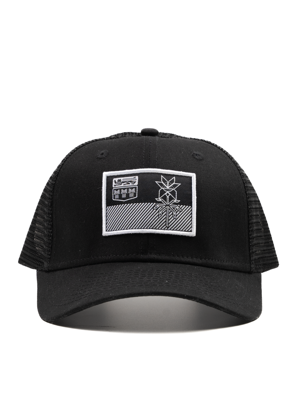 Flag Mesh Snapback | Black
