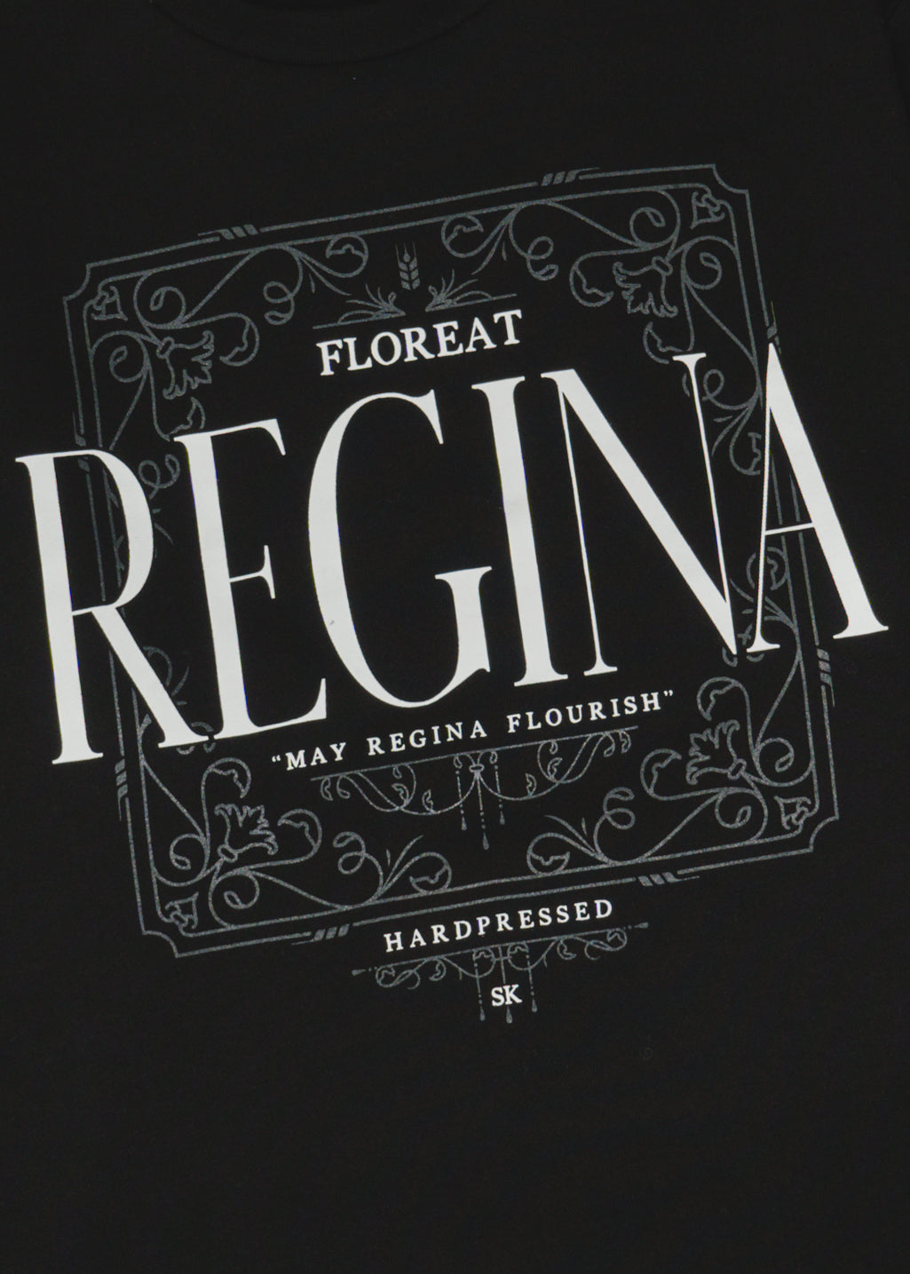 Floreat Regina Crewneck | Black | Unisex - Hardpressed Print Studio Inc.