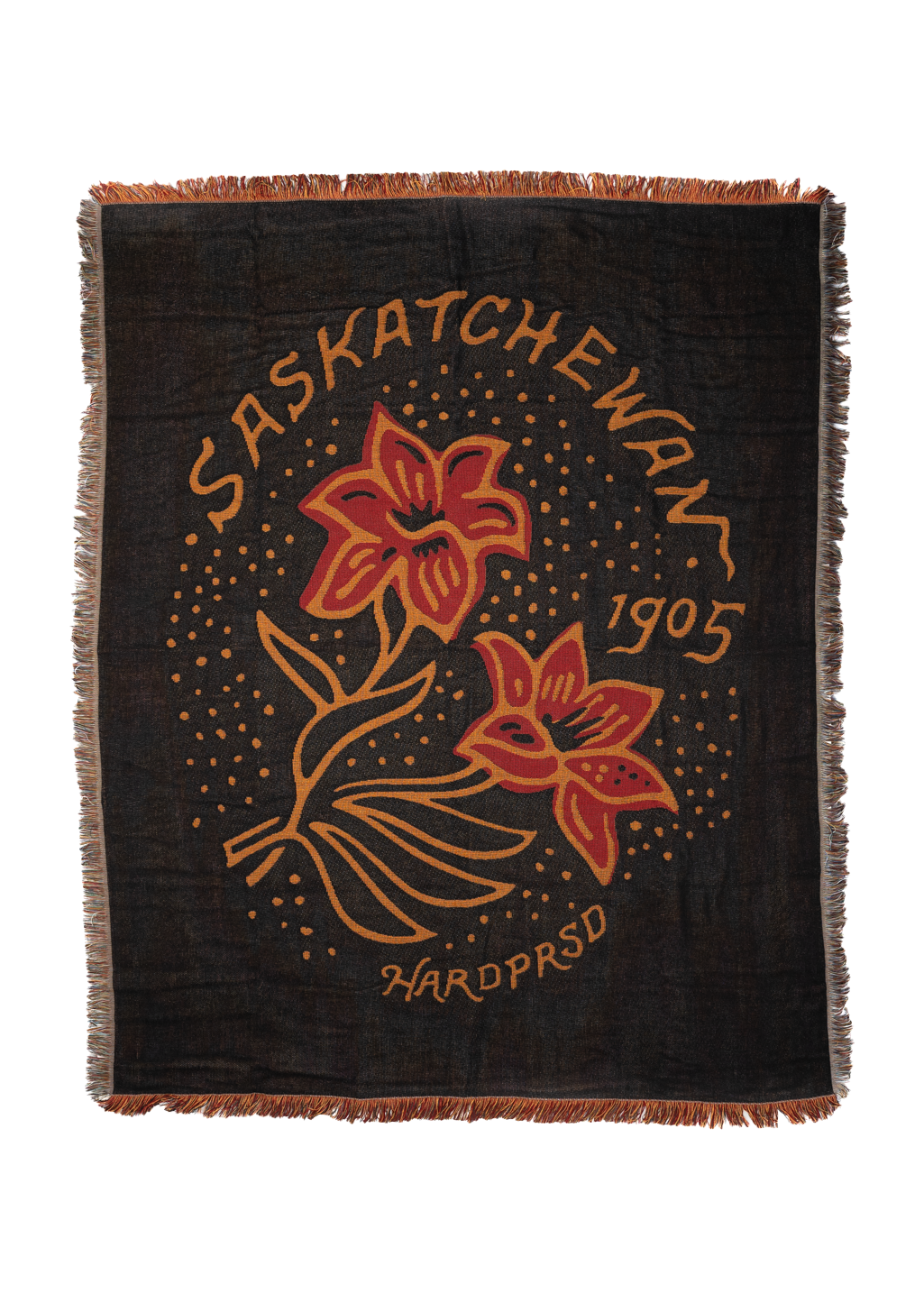 Gold Lily Throw Blanket