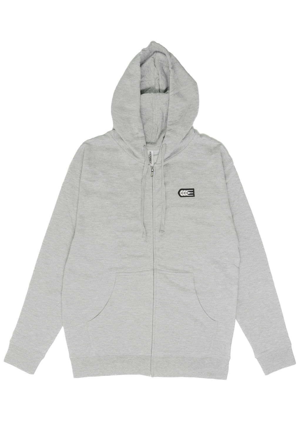 Grain Patch Zip Sweater | Grey | Unisex - Hardpressed Print Studio Inc.