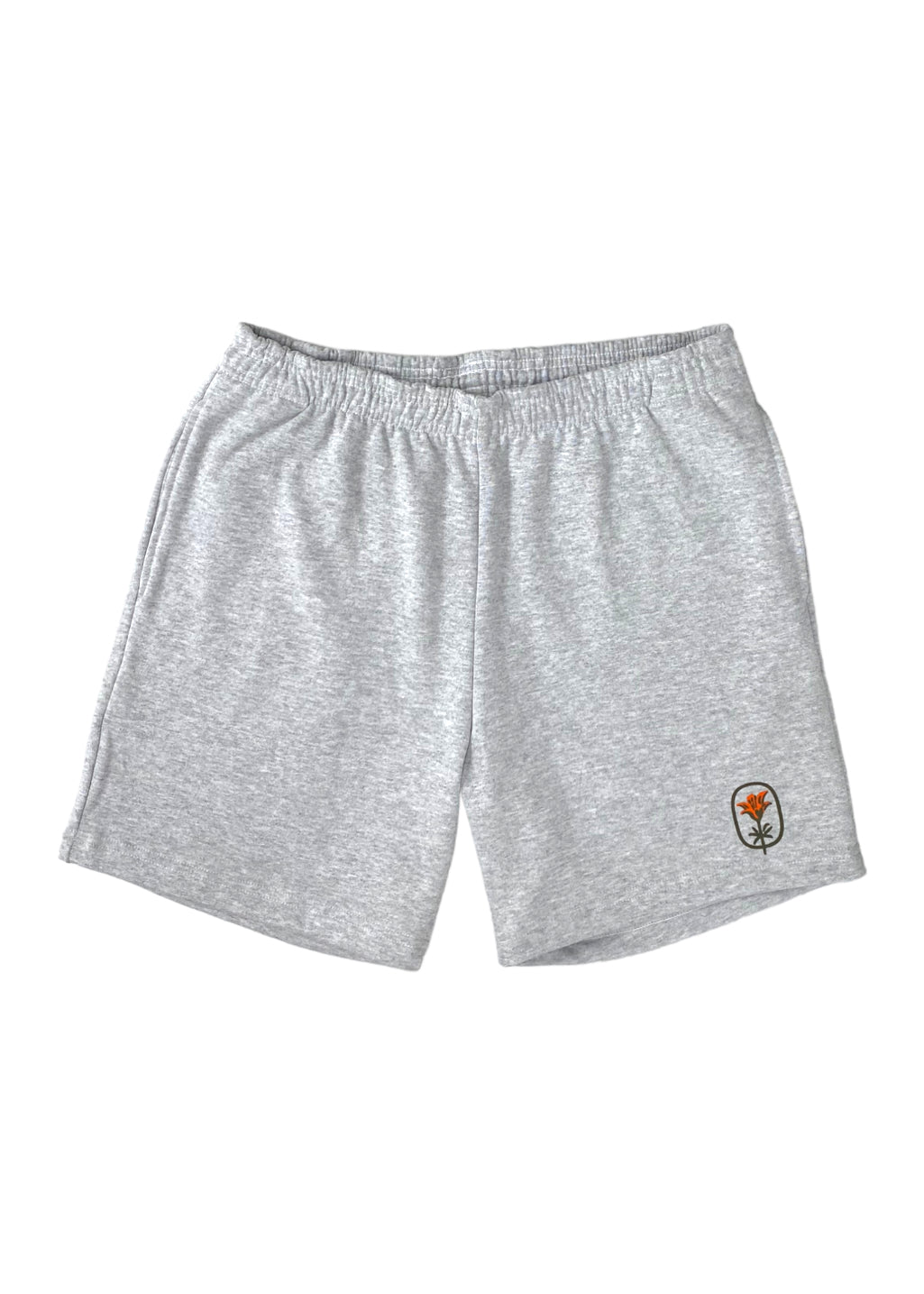 Lone Lily Sweat Shorts | Heather Grey | Unisex - Hardpressed Print Studio Inc.