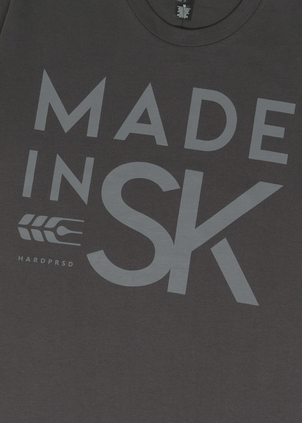 Made in SK Tee | Charcoal | Unisex and Ladies - Hardpressed Print Studio Inc.