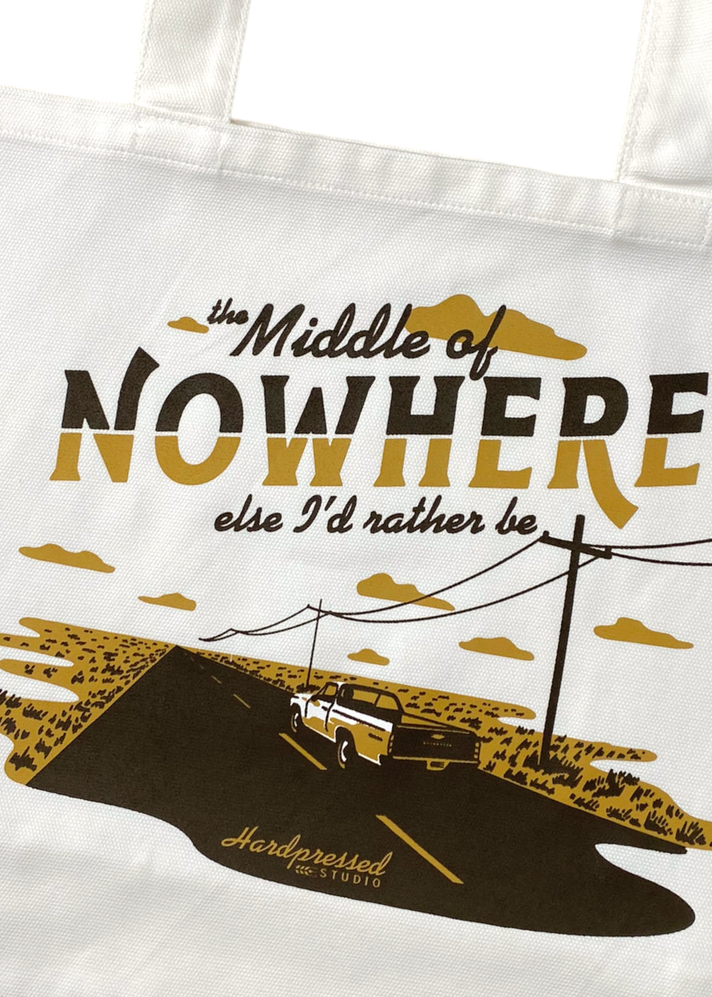 Middle of Nowhere Tote | Cream - Hardpressed Print Studio Inc.
