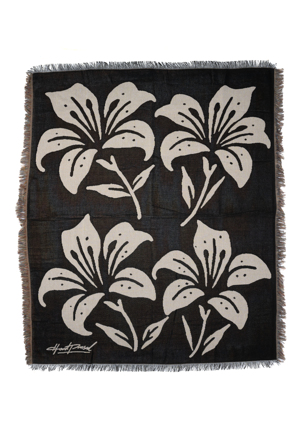 Midnight Bloom Throw Blanket