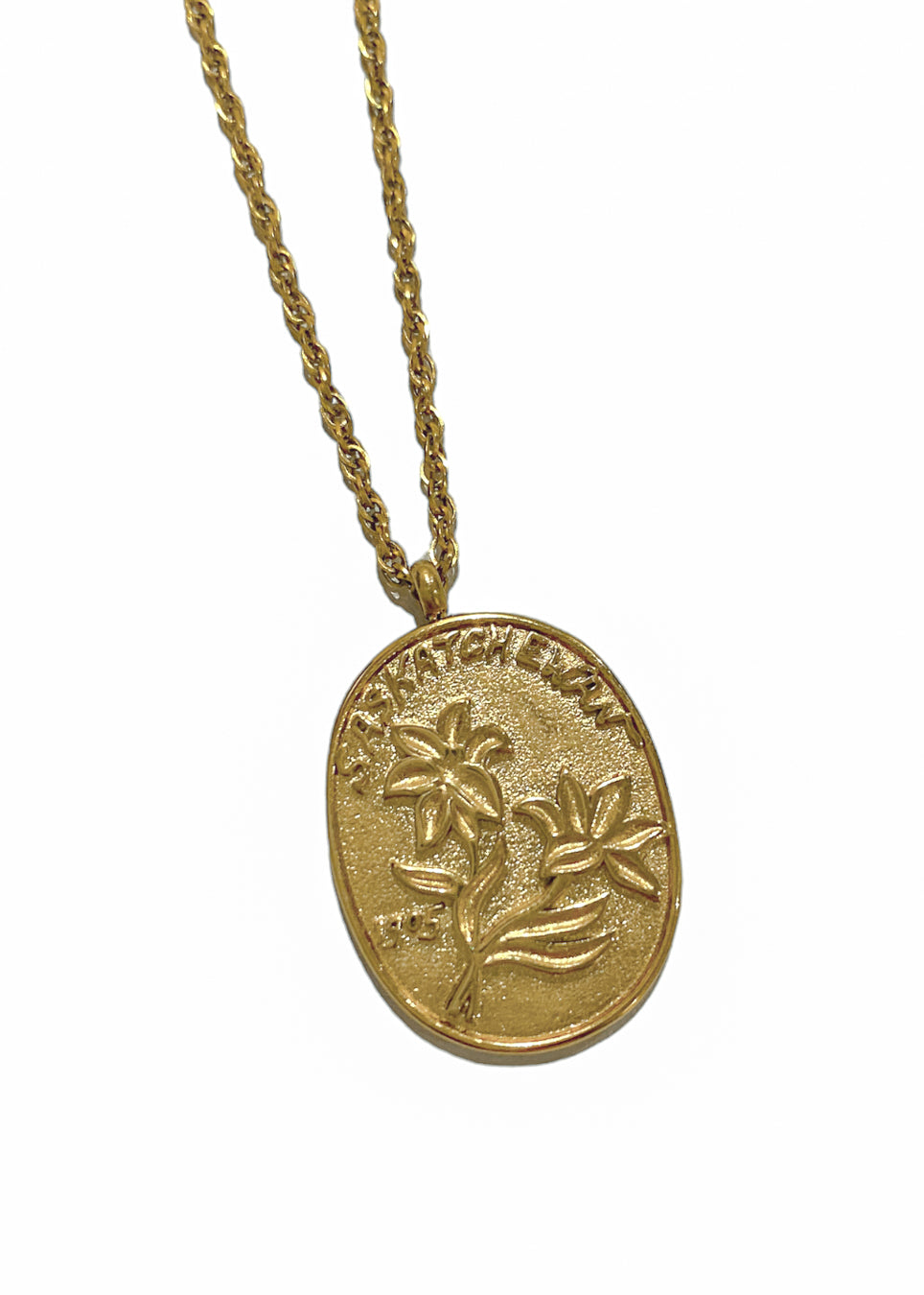 Gold Lily Necklace - Hardpressed Print Studio Inc.