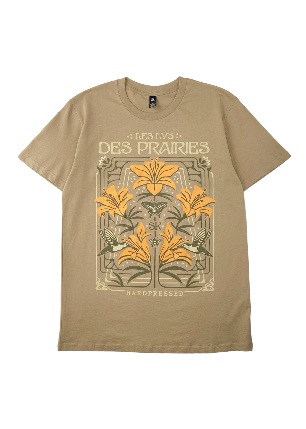 Nouveau Lily Tee | Dunes | Unisex and Ladies - Hardpressed Print Studio Inc.