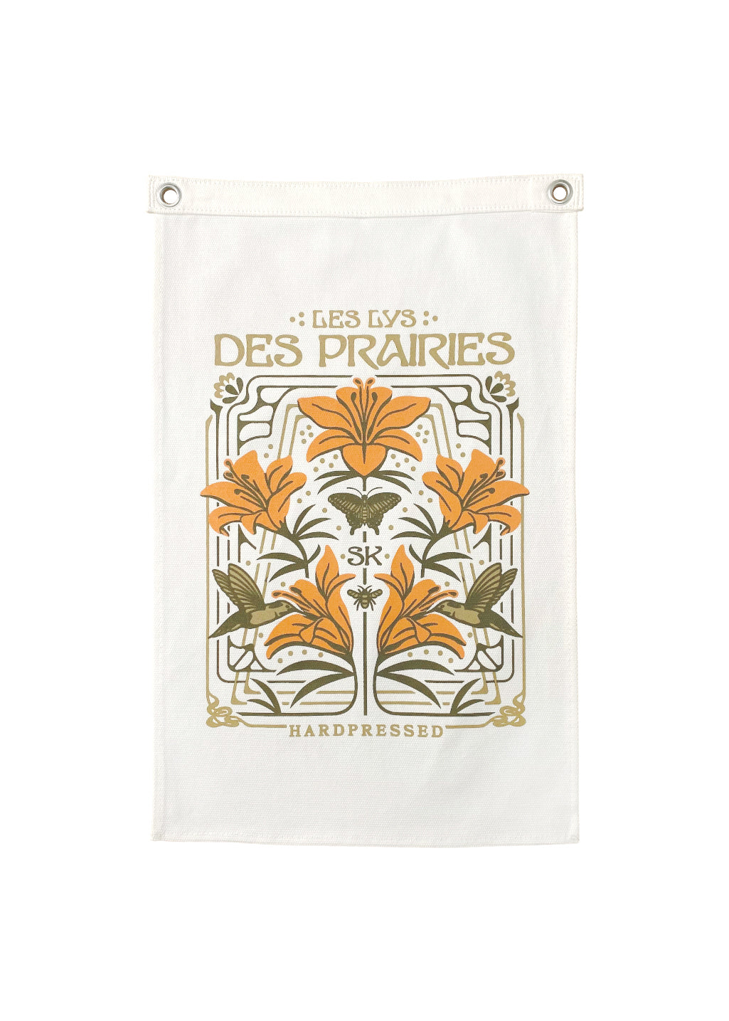 Nouveau Lily Wall Hanging | Cream - Hardpressed Print Studio Inc.