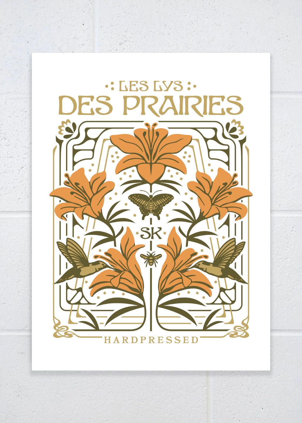 Nouveau Lily Poster Print | Cream