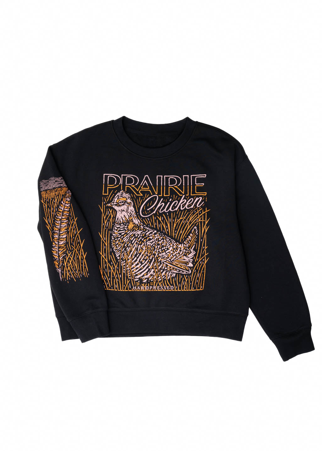 Prairie Chicken Crewneck | Black | Ladies